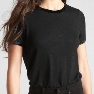 🖤 Softspun Black Velvet Trim T-Shirt 🖤